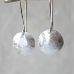 Minimal Jewelry Sterling Silver Earrings Discs..
