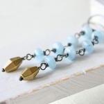 Aquamarine Jewelry Earrings Gemstone Long Sterling..