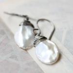 Pearl Earrings, White Wedding Bridal Jewelry,..