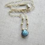 Minimal Jewelry Labradorite Necklace Gemstone..